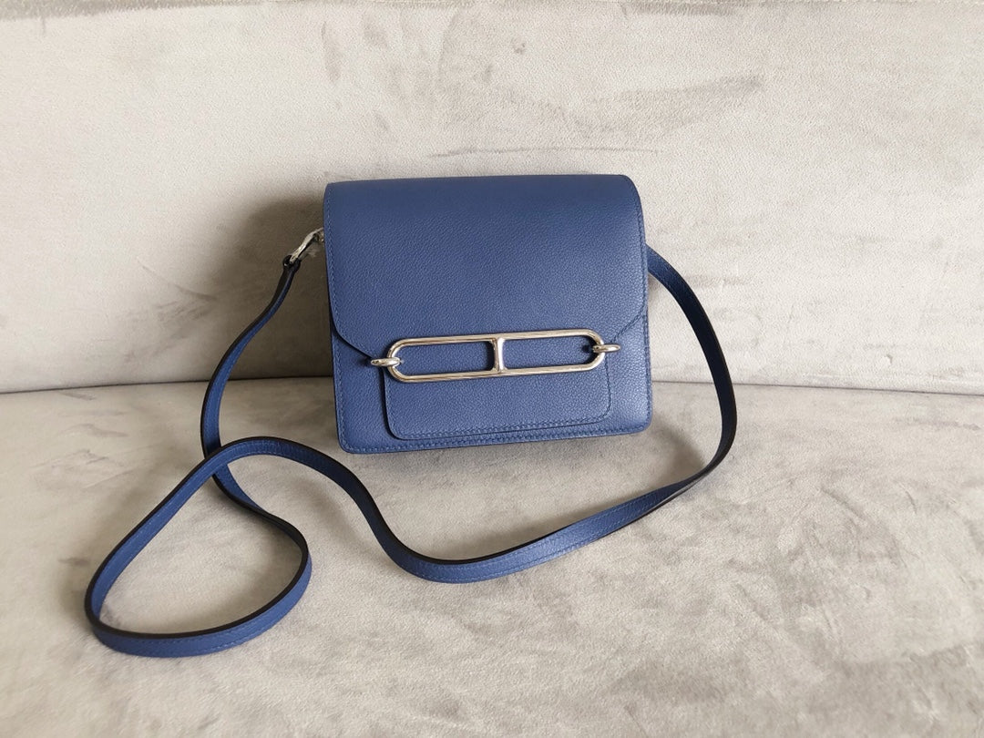 Hermes Roulis 19 Синий с серебряной пряжкой