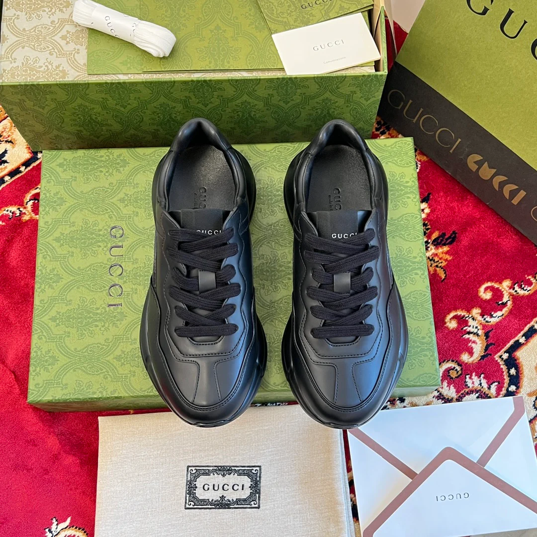 Gucci - Классическая черно-белая коллекция - Массивные туфли - Унисекс - Черный