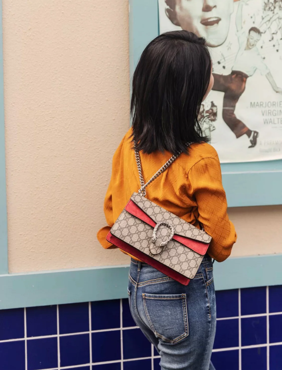 Вдохновение для образа с красной сумкой Dionysus от Gucci