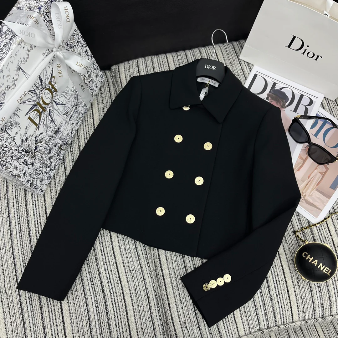 Dior 2403 - Новый металлический двубортный жакет