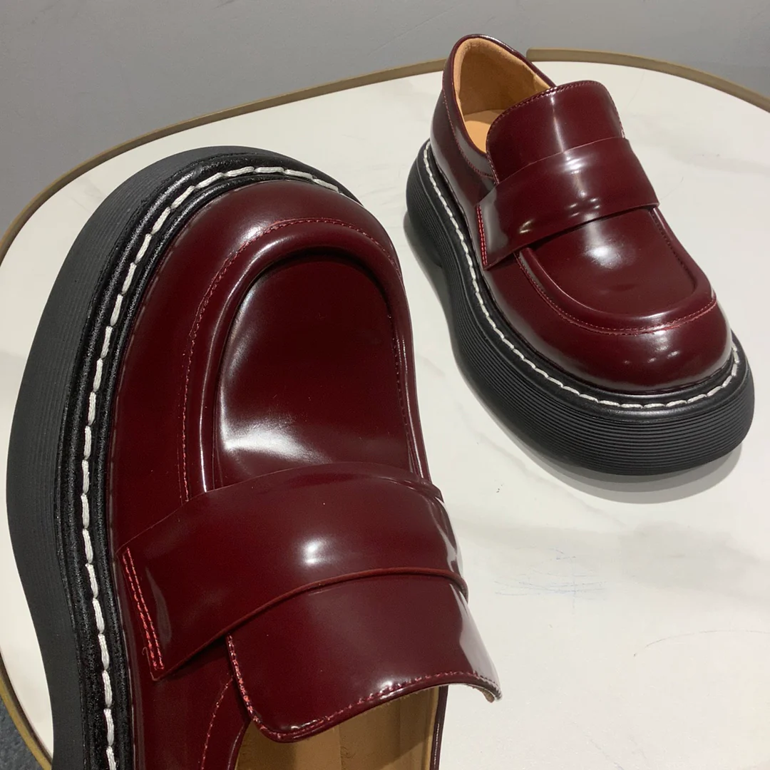 BV - Ботинки Dr. Martens на платформе - Бордовые