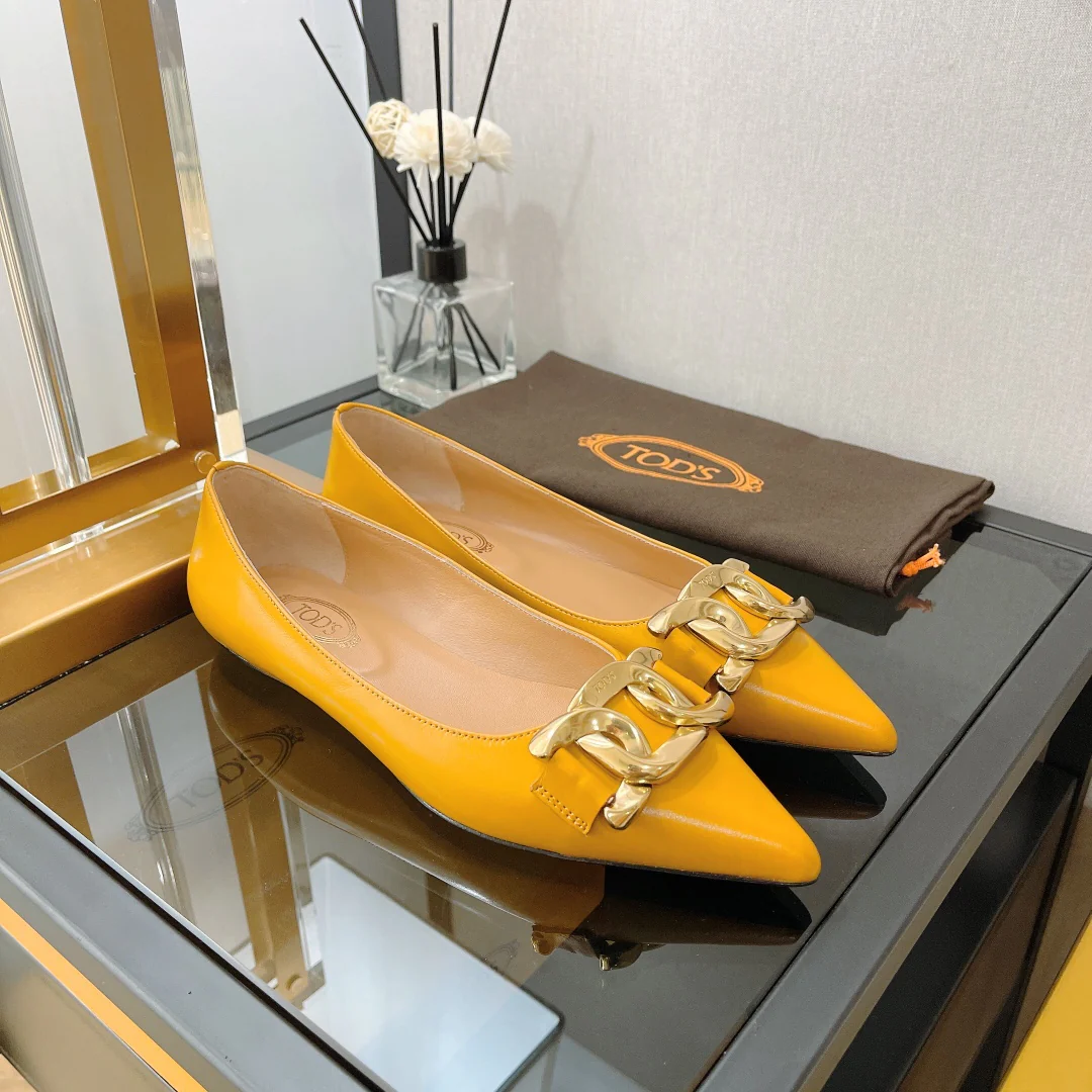 Туфли-балетки Tods с острым носком - 3