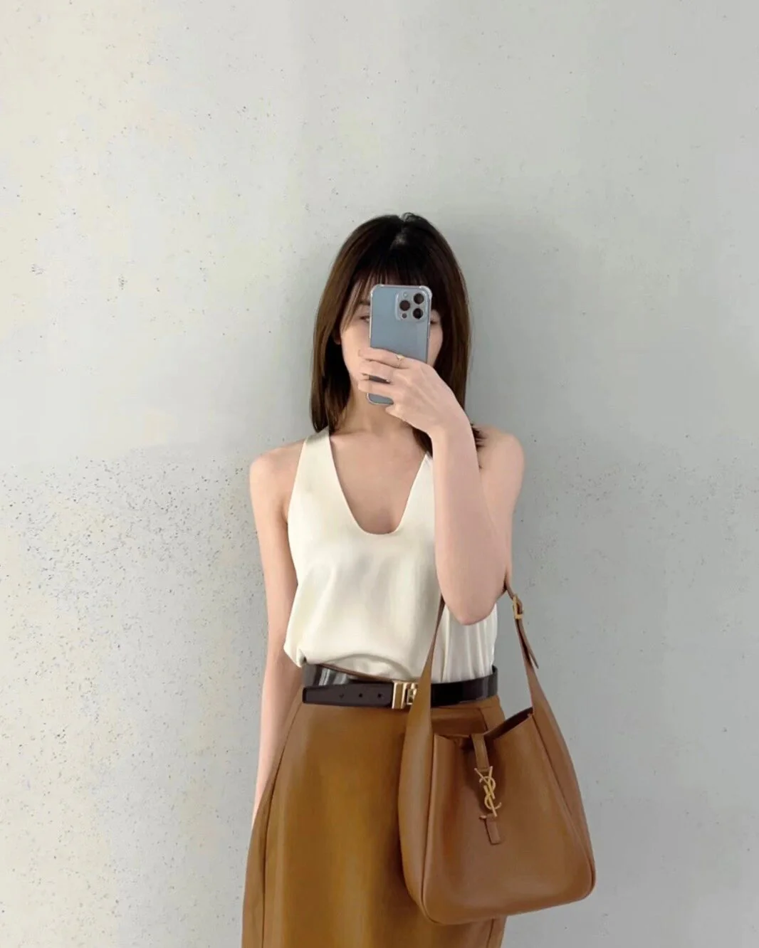 YSL-le-5a7-hobo-underarm bag-caramel brown