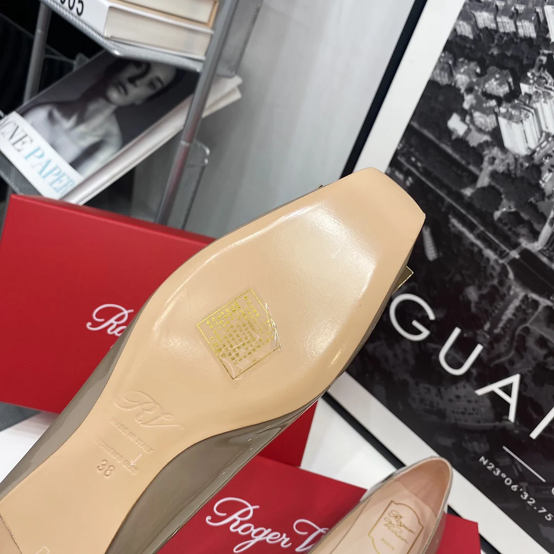 RV-Flat Bottom Square Toe-Khaki Grey