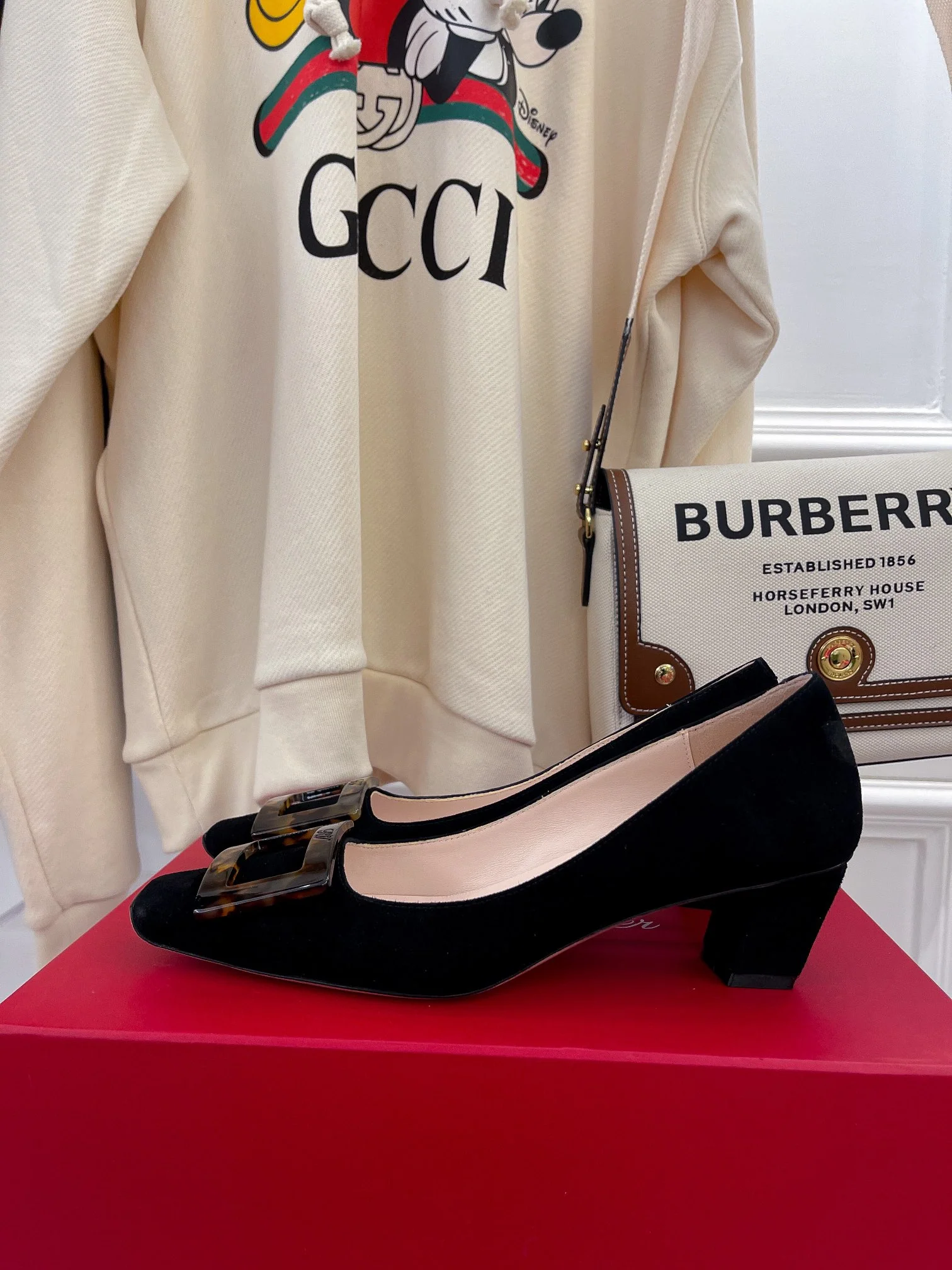 Каблук RV-4-5 см, черная пряжка