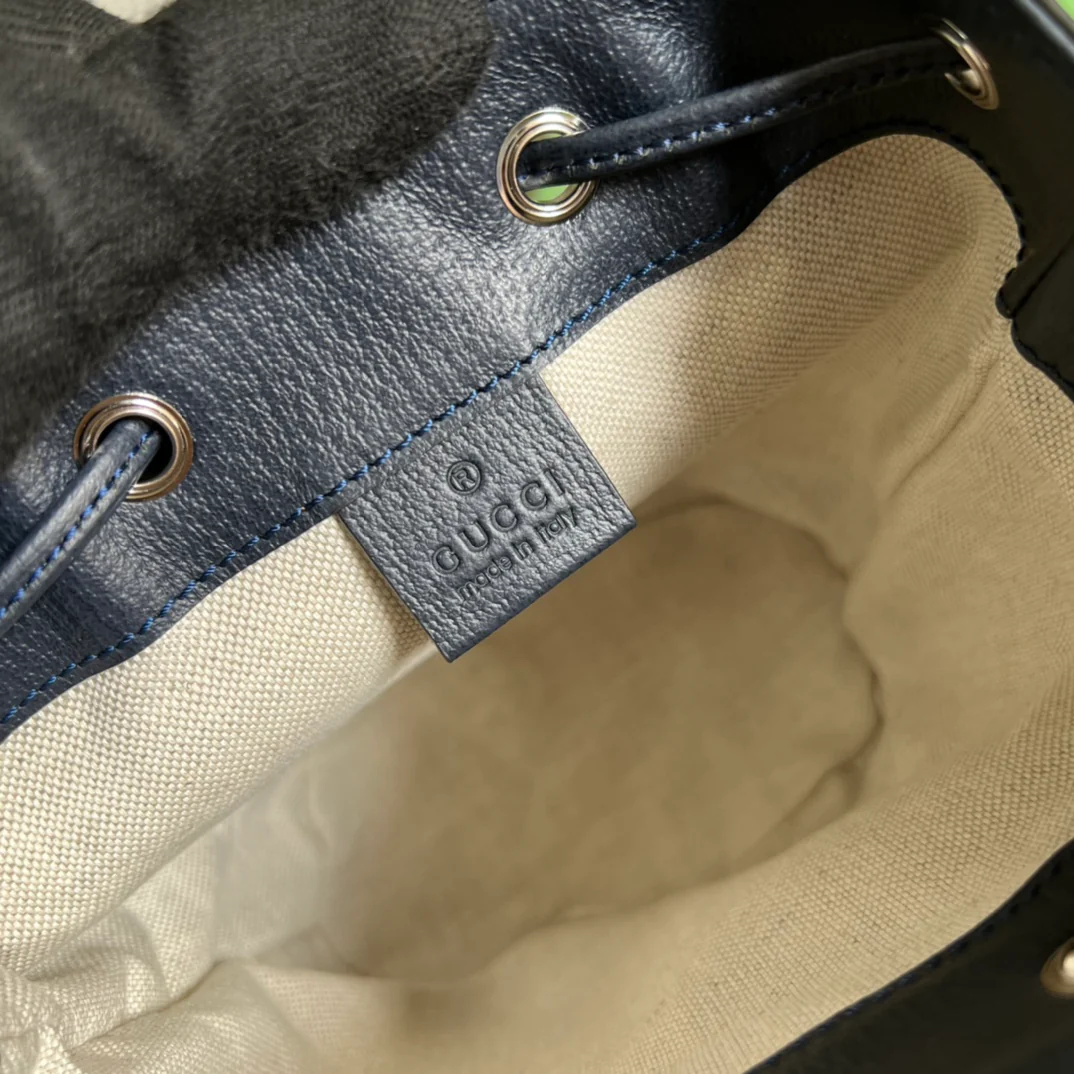 Мини-сумочка-ведро Gucci Ophidia - 15x18x9,5 см - синяя