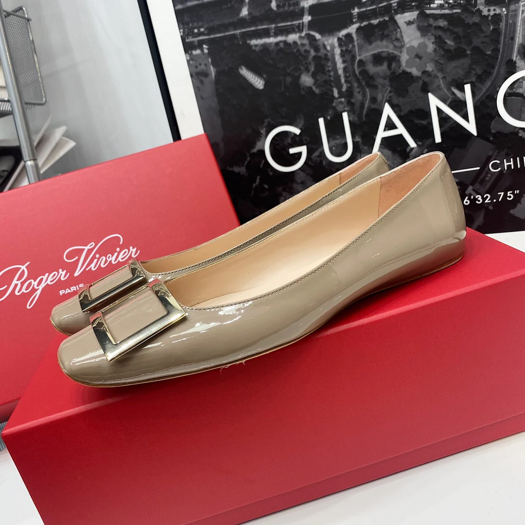 RV-Flat Bottom Square Toe-Khaki Grey