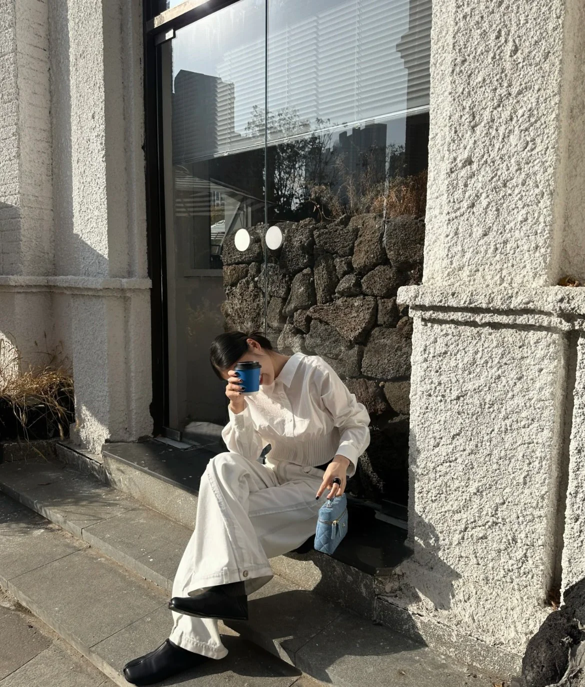 Сумка-органайзер Chanel-LP Denim Bento Bag - светло-голубая