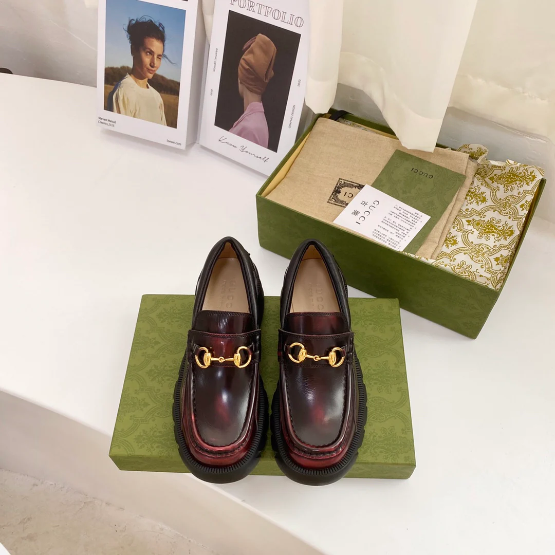 Лоферы на платформе Gucci - 1