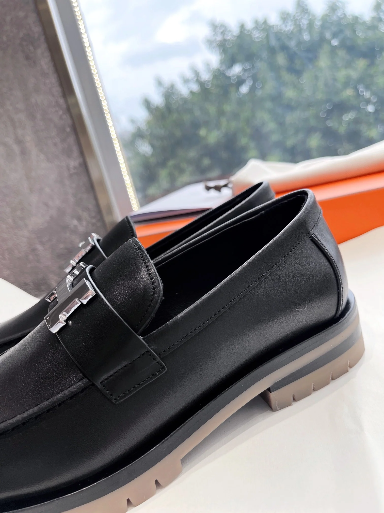 Лоферы Hermes 22FW - черные