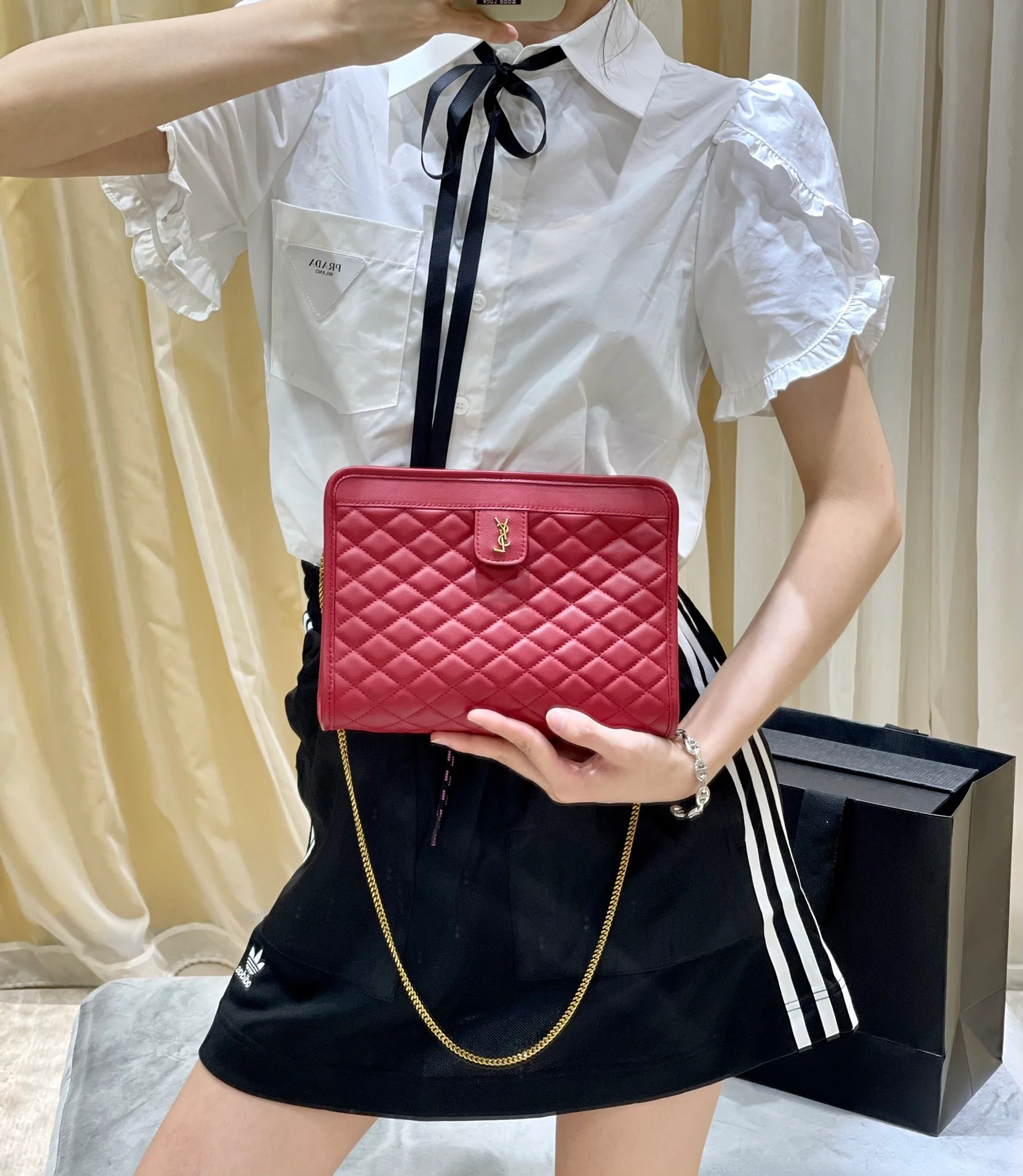 Сумка YSL Montaigne Chain Bag - сумка через плечо - красная