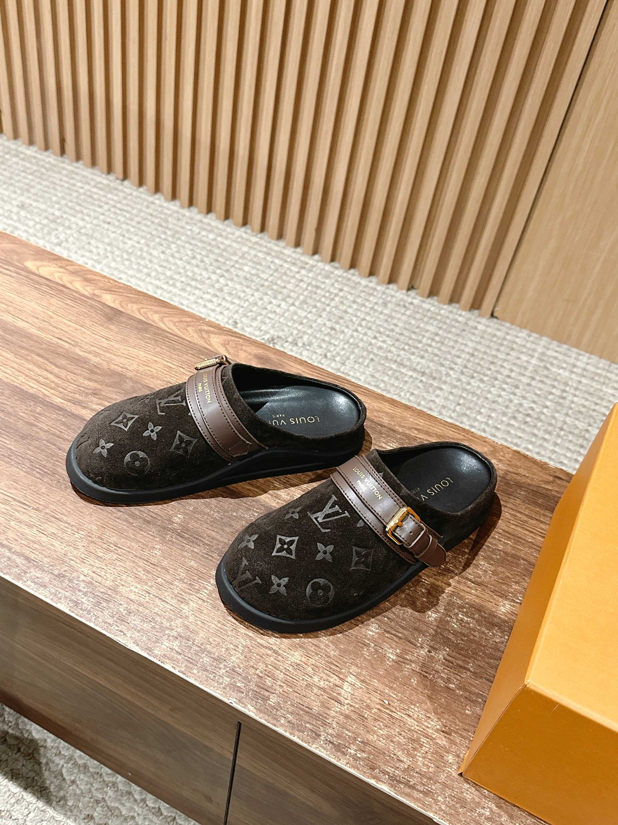 Сандалии LV Birkenstocks - Замшевые - Кофейно-коричневые