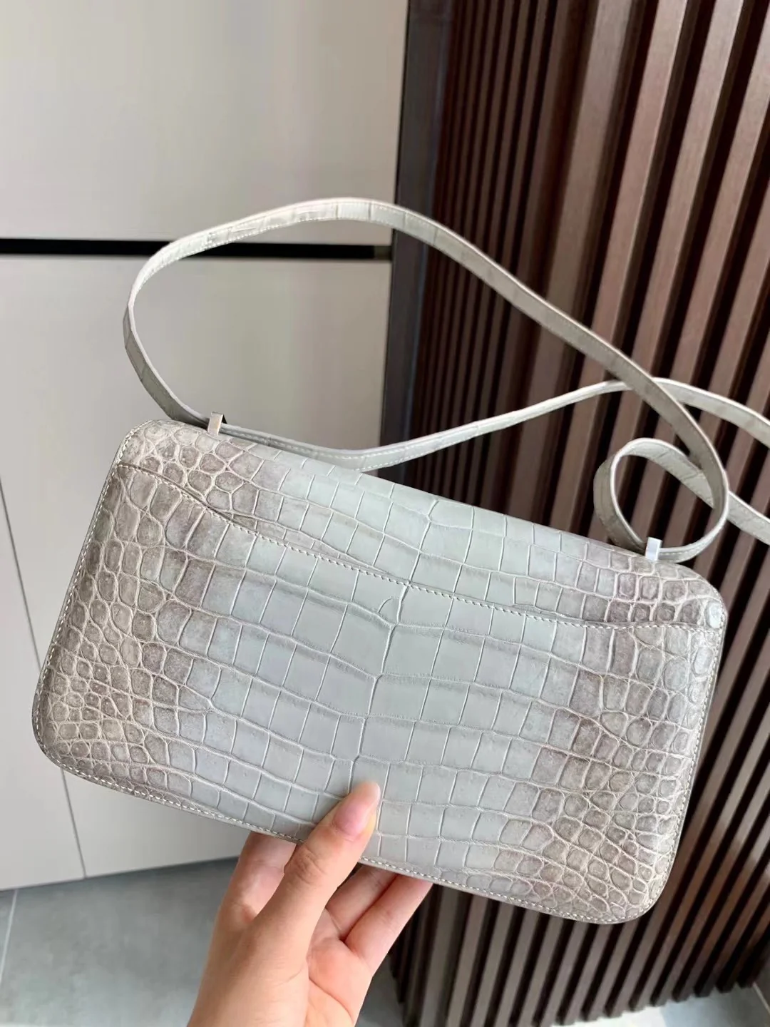 Hermes-constance-elan-26-Himalaya-silver buckle