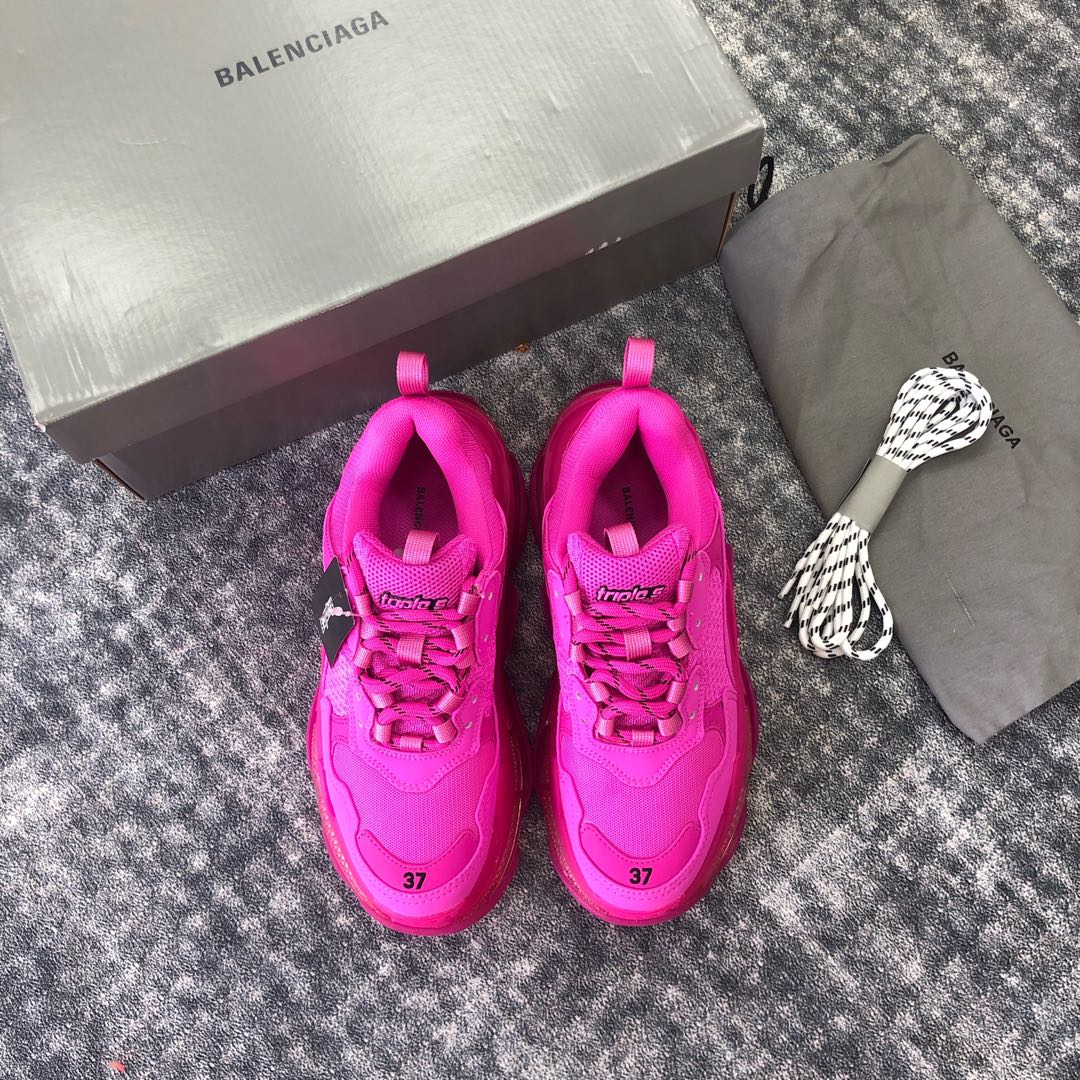 Кроссовки Balenciaga Triples Sporty Chunky Shoes - персиково-розовые