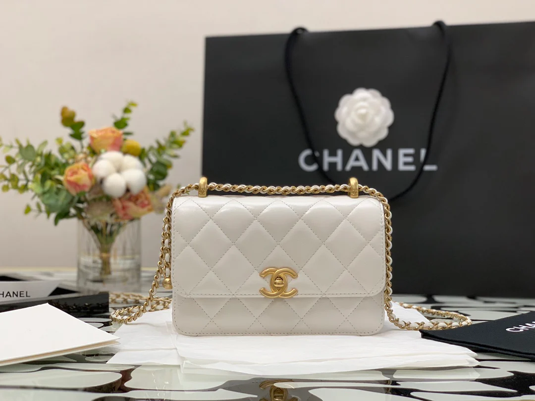 Сумка Chanel Double Gold Ball Flap Bag - 19 см