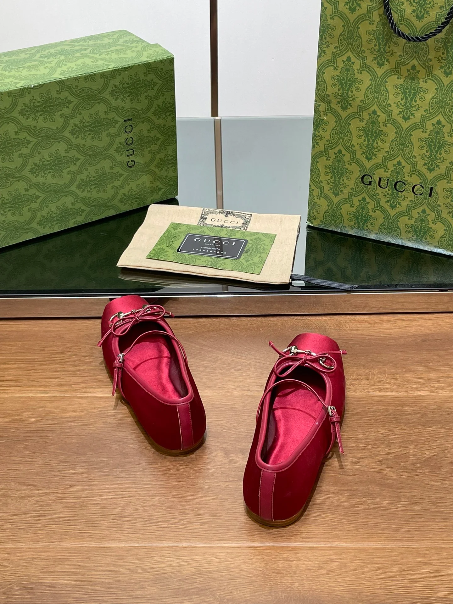 Балетки Gucci 2024 Barre Flats - красные