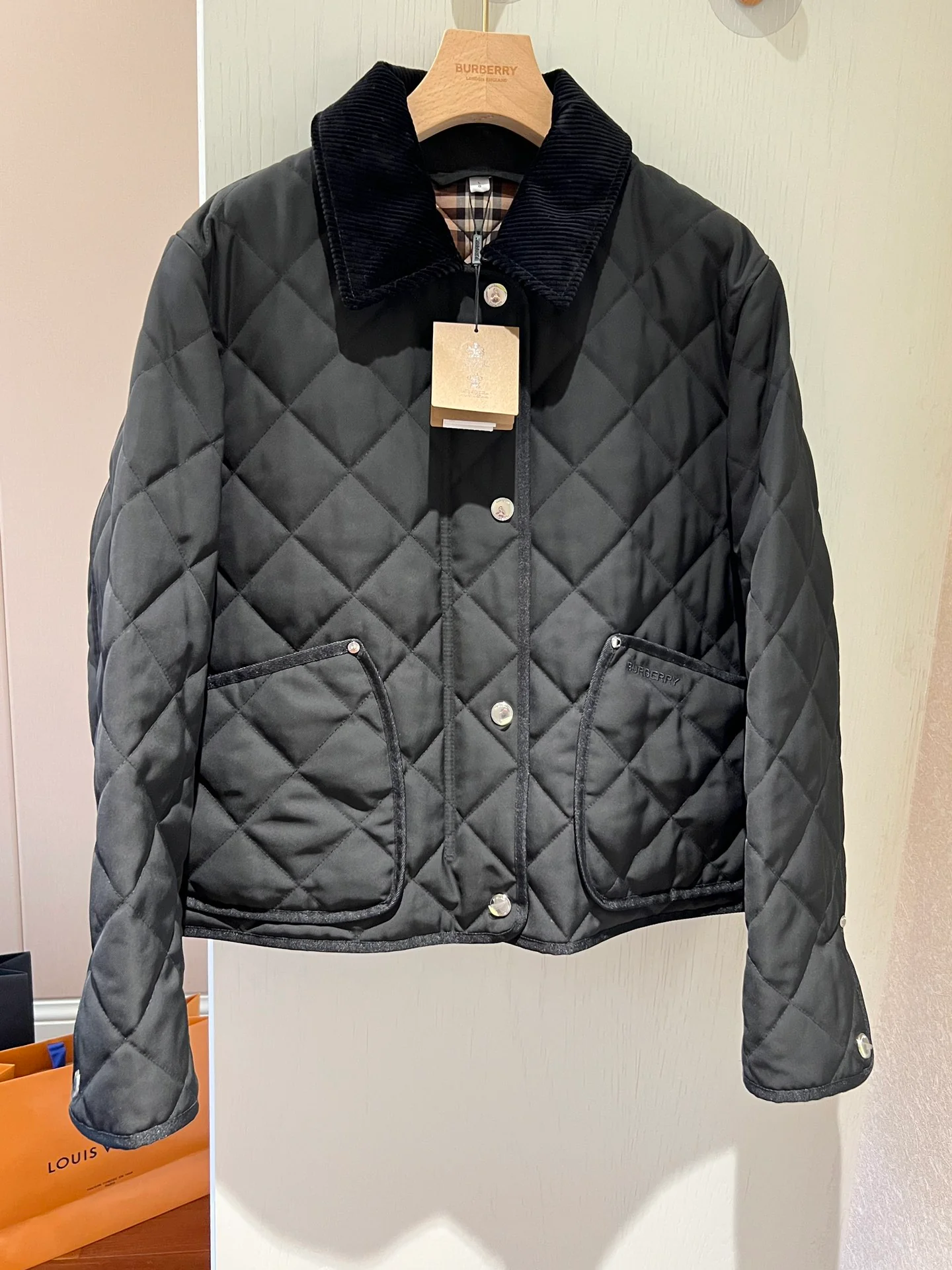 Пальто Burberry осень/зима - Классическая клетка, вельветовый воротник - 1 шт.