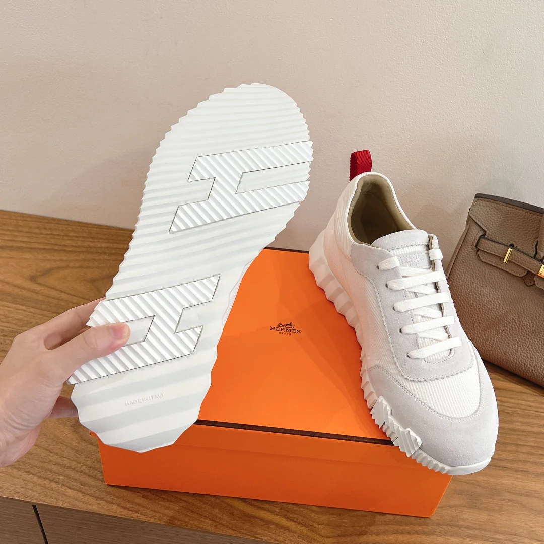 Повседневные туфли Hermes 2024 - белые - 1