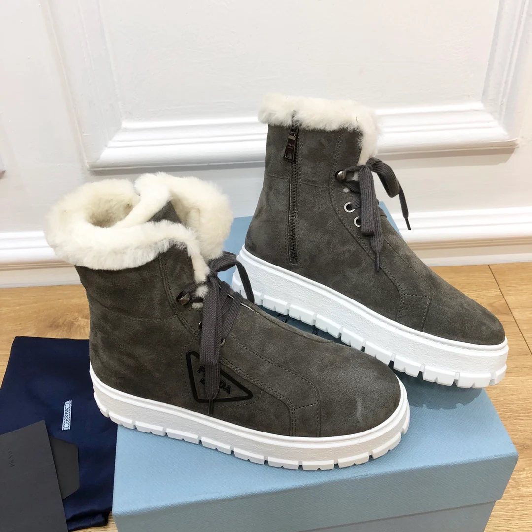 Обувь Prada - Prada - меховые сапоги на платформе