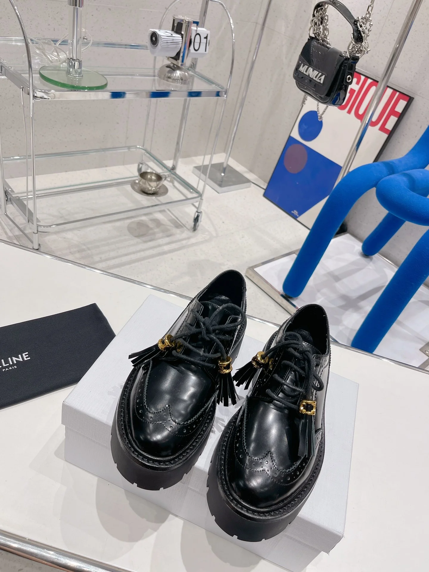 Лоферы Celine из коллекции осень/зима 2022 — каблук 5 см — размеры 35-42