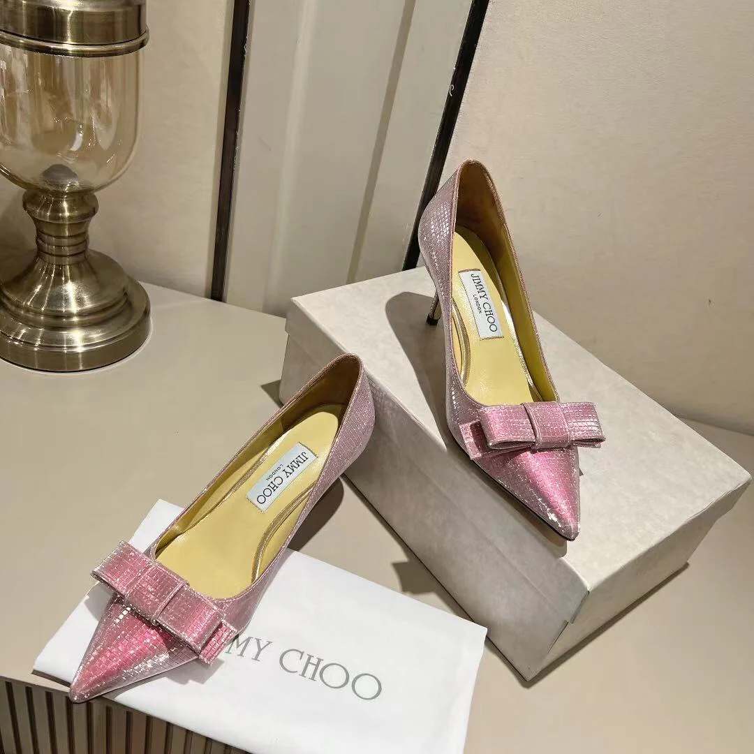 Туфли на высоком каблуке Jimmy Paris Window Custom-Made Bling-Bling (6-5 см) - розовые.