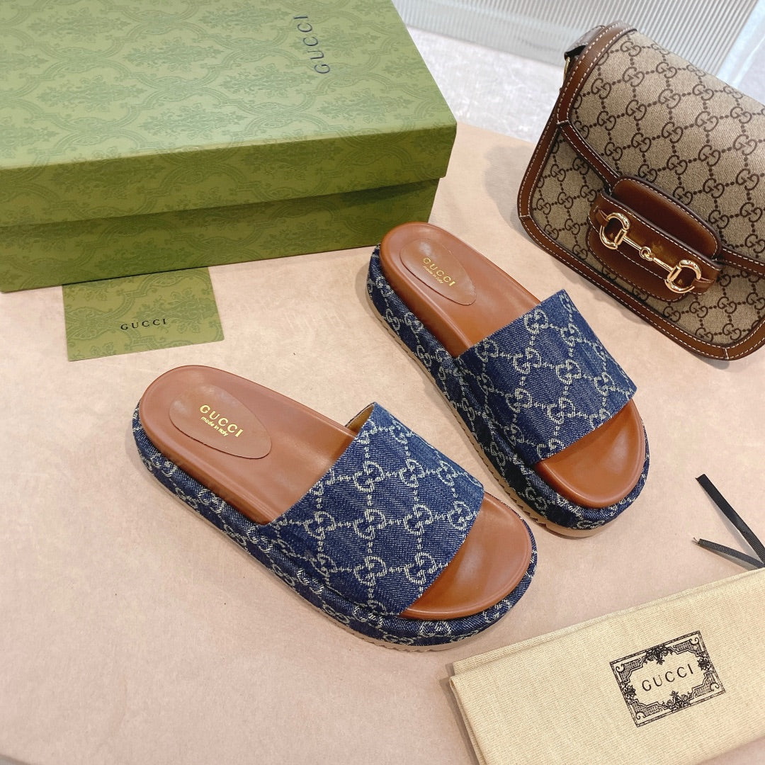 Сандалии на платформе Gucci - 1