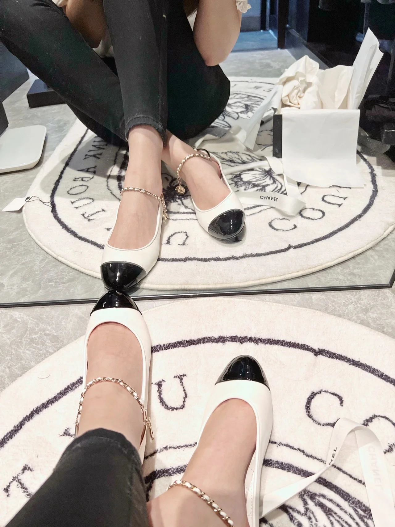 Балетки Chanel - белые