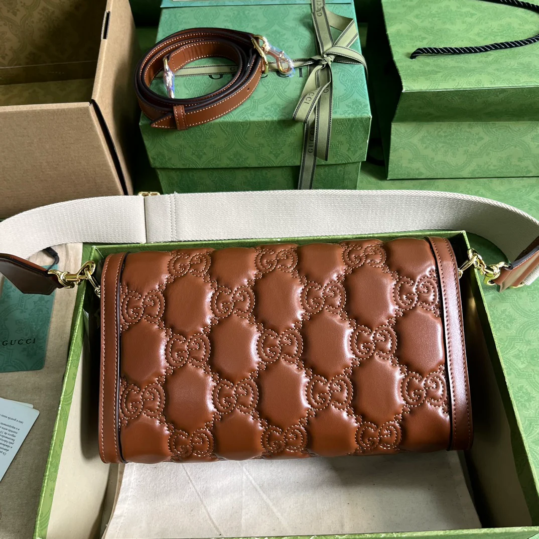 Маленькая кожаная сумочка Gucci-Matelasse - 3