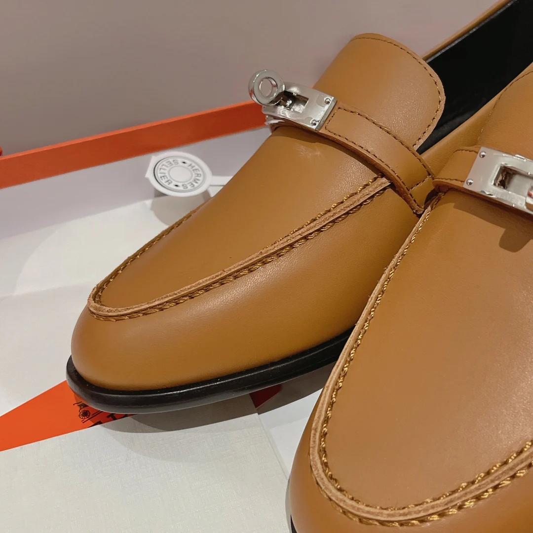 Лоферы Hermes Kelly с пряжкой - 3