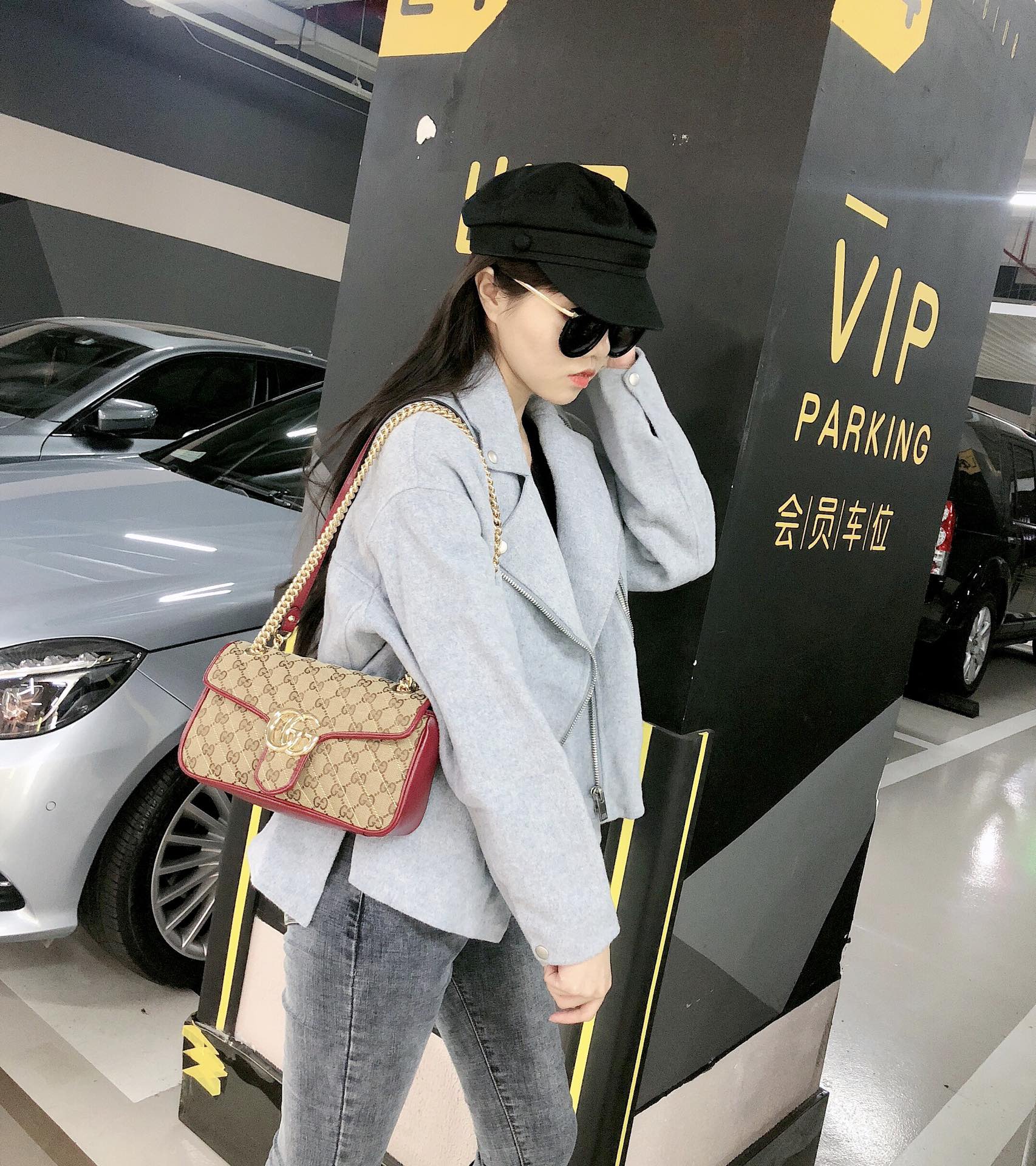 Сумка Gucci Marmont Medium 26 см, канвас, монограмма 1