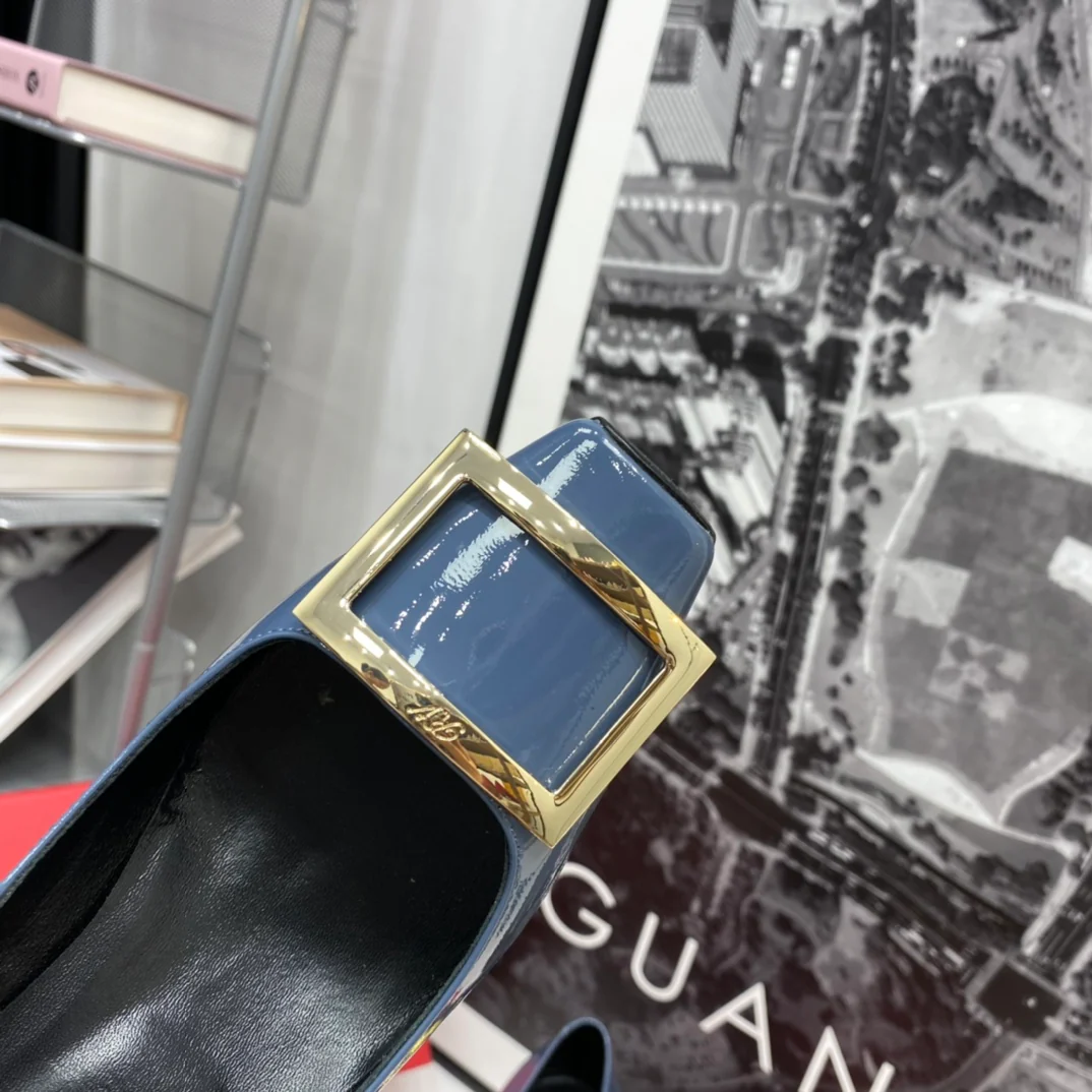 Каблук-банан RV-7-5 см - Туманно-голубой