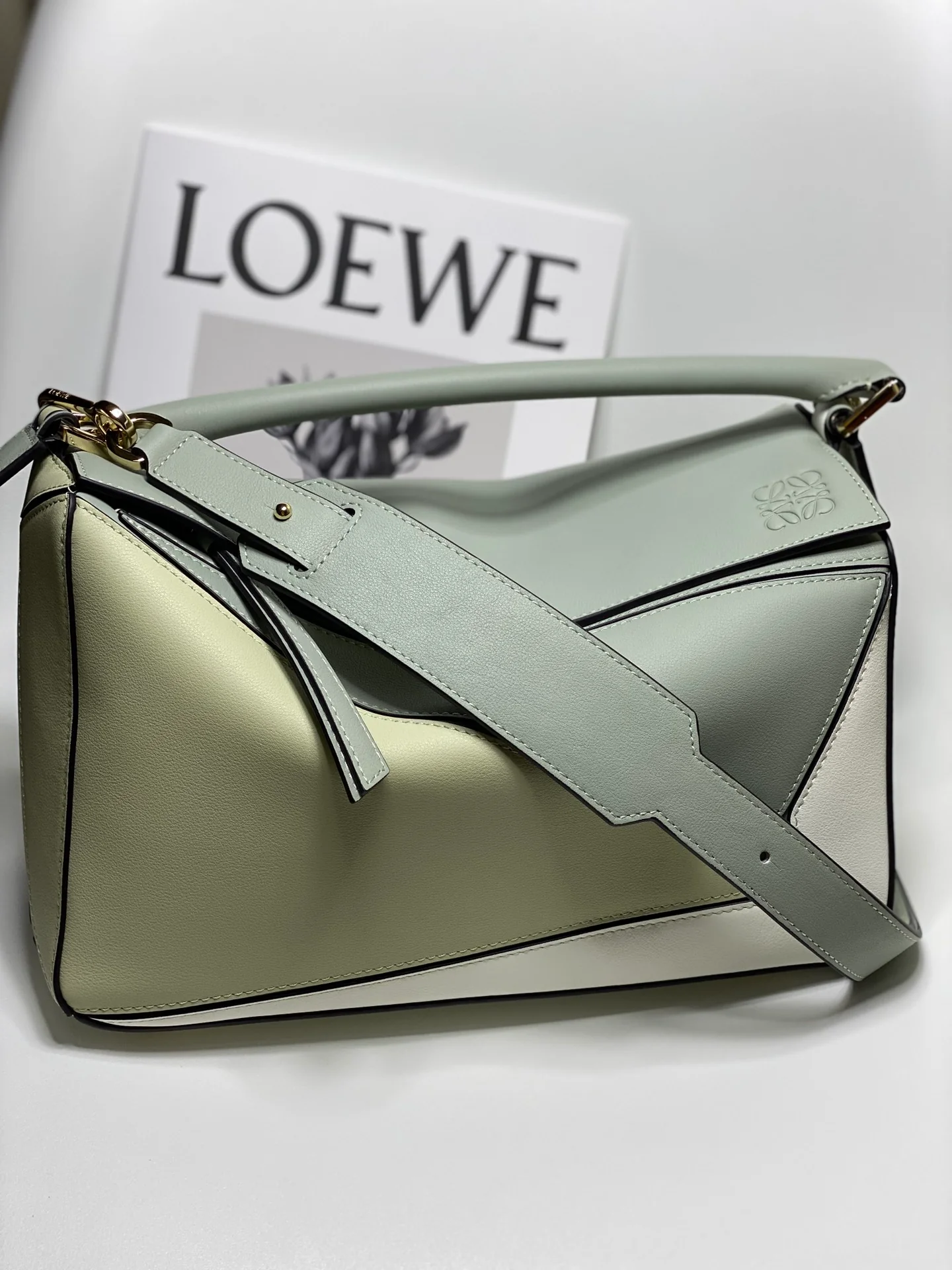 Сумка Loewe Puzzle, телячья кожа, большой размер, 6