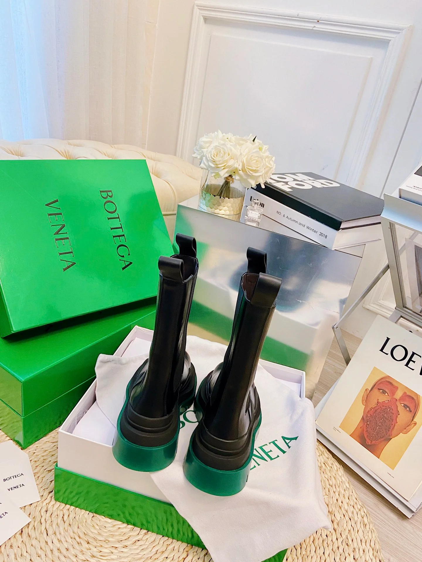 Обувь BV - BV - Зеленые и черные ботинки на платформе - Высокие сапоги