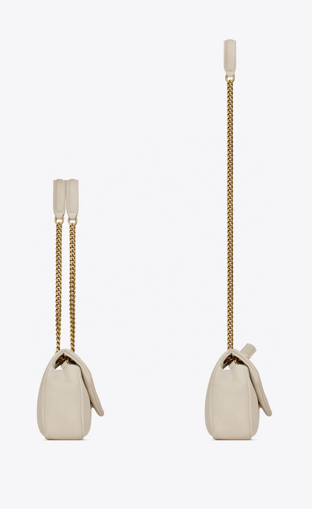 Сумка YSL Calypso из овечьей кожи с цепочкой - Off White