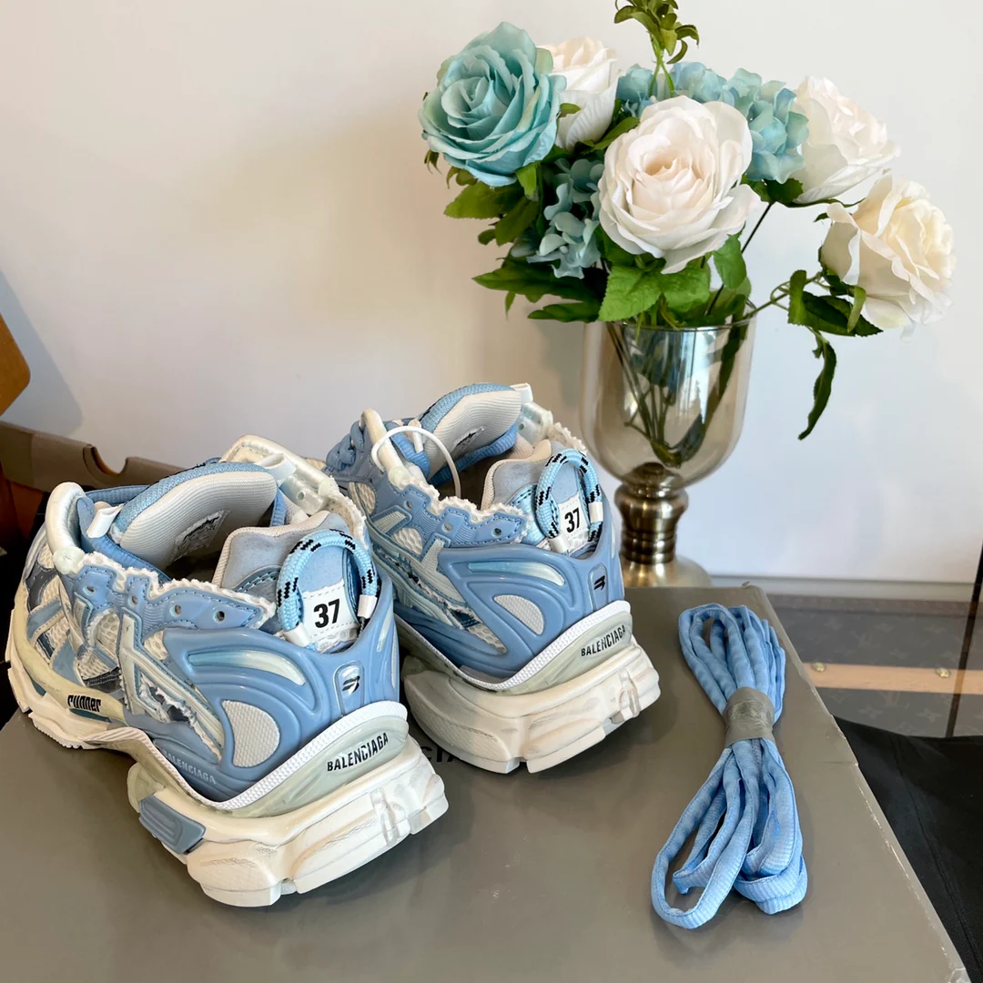 Кроссовки Balenciaga 7th Generation Retro Dad Sneakers - белые и синие