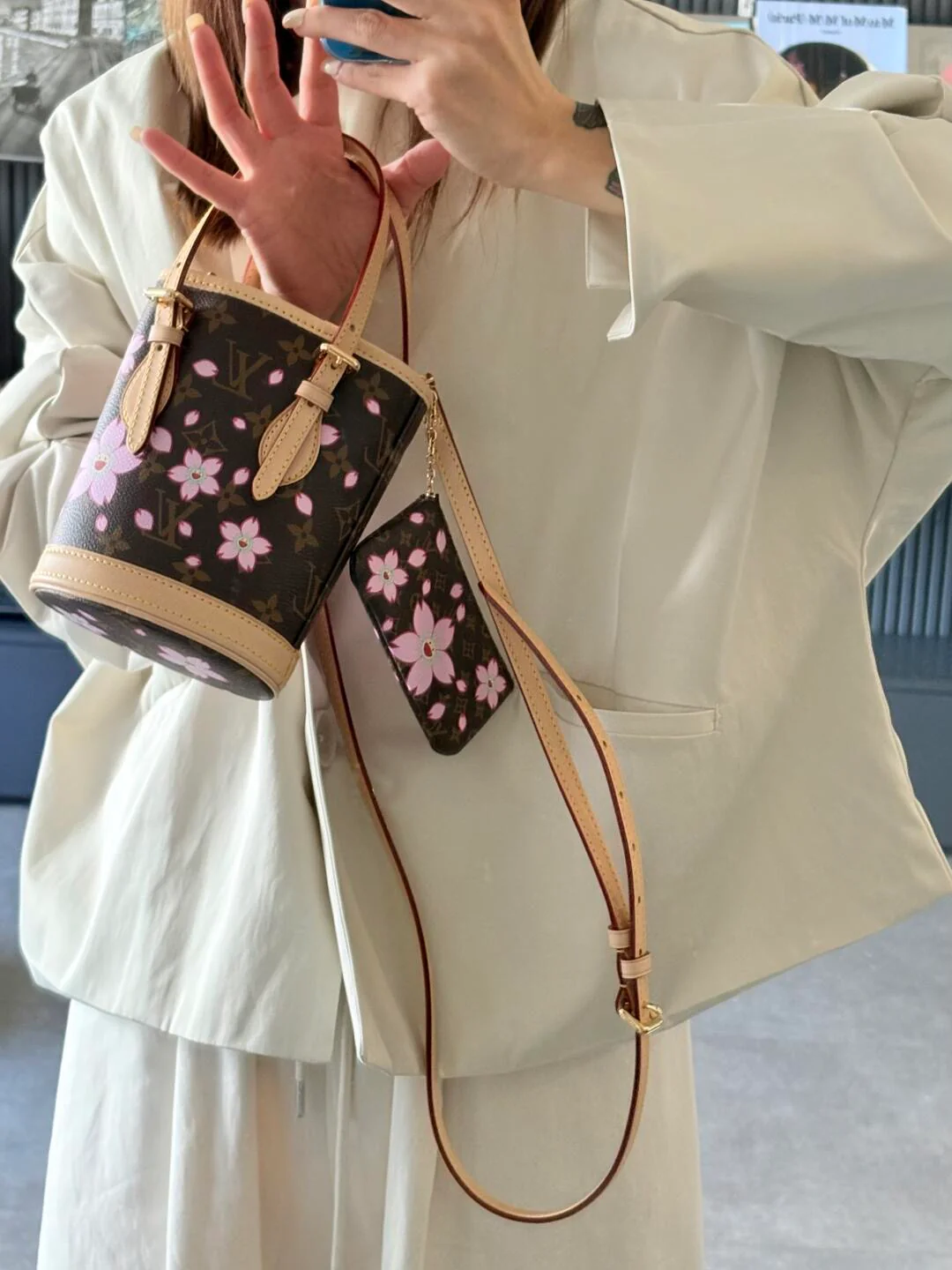 LV-m13417-tm-nano-bucket-handbag-cherry blossom style