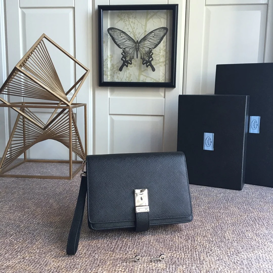 Мужская сумка Prada Saffiano Cuir, черная