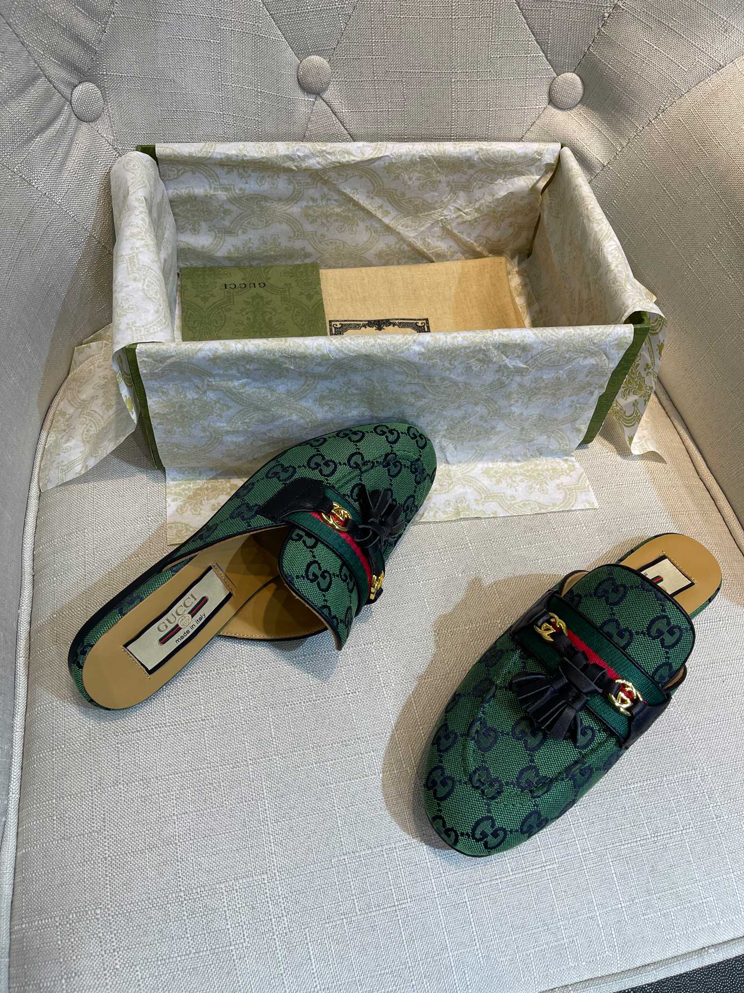 Gucci - Подвеска с кисточками - Тапочки - Мюли