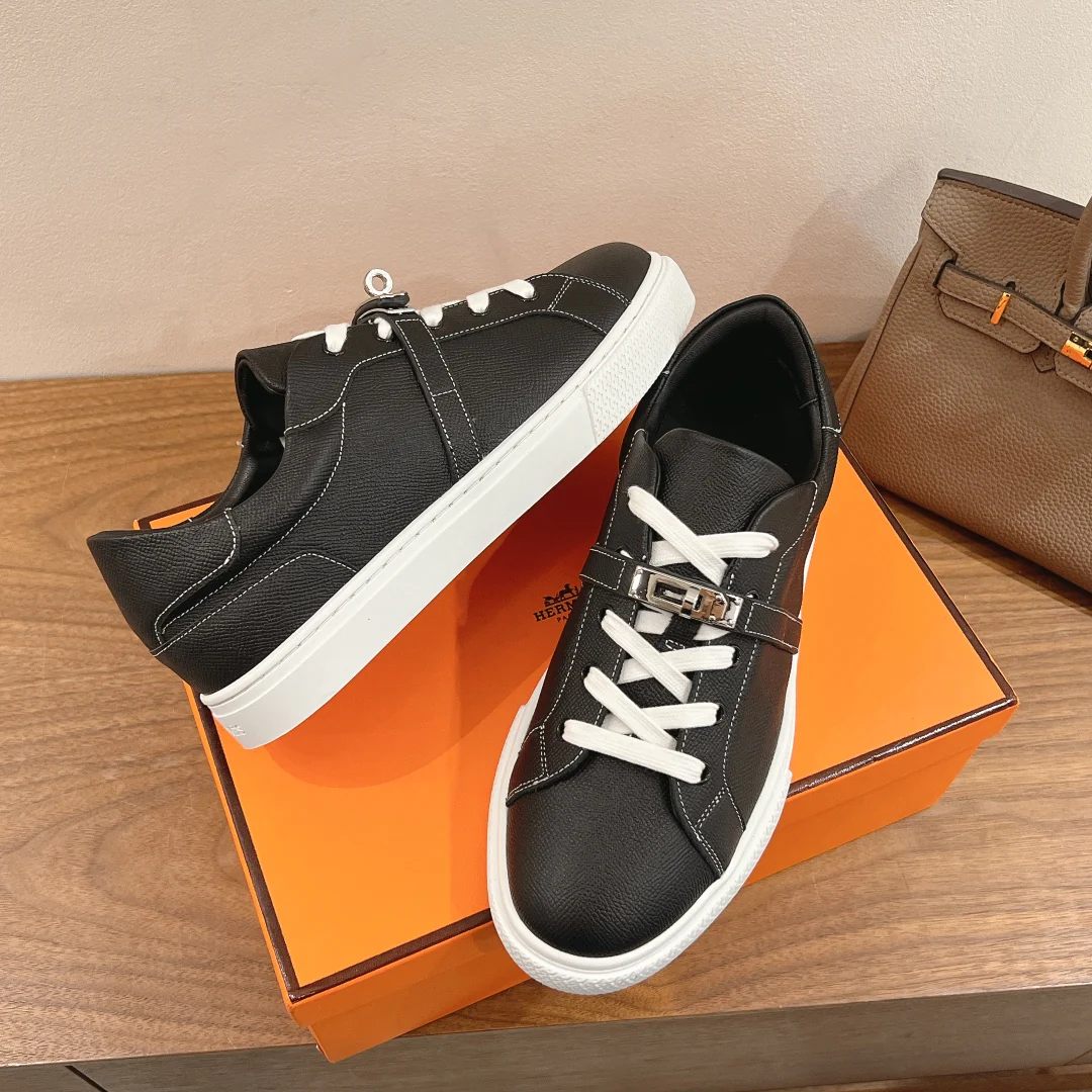 Повседневные туфли Hermes 2024 - Черные - 5