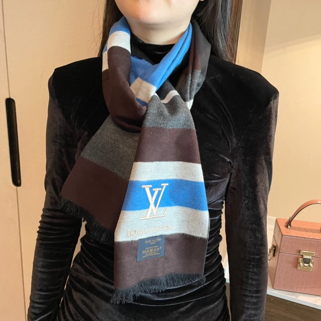 LV - Незаменимый мужской кашемировый шарф для холодной погоды - 35-200 см