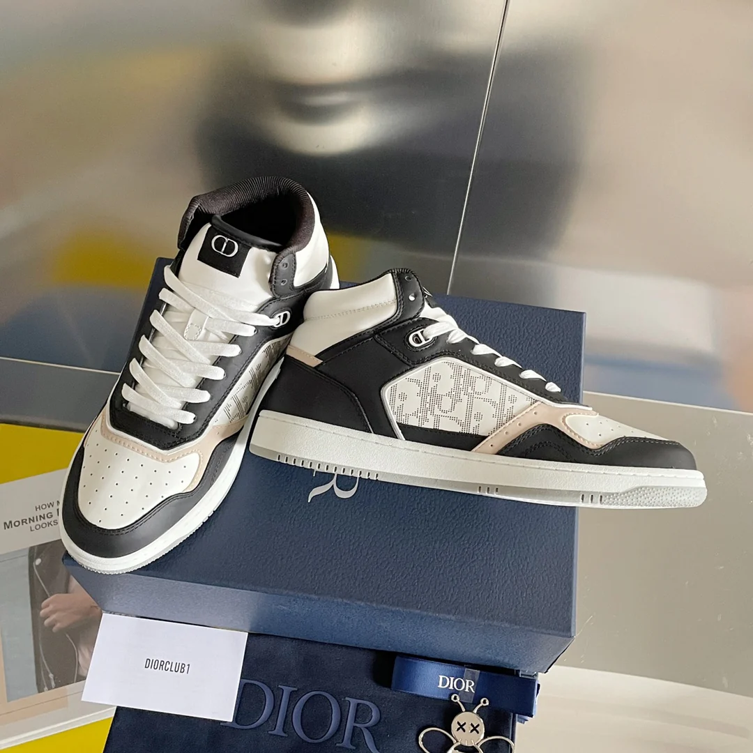 Кроссовки Dior B27 Series - Monogram Low-Top - Парные - Черно-серые