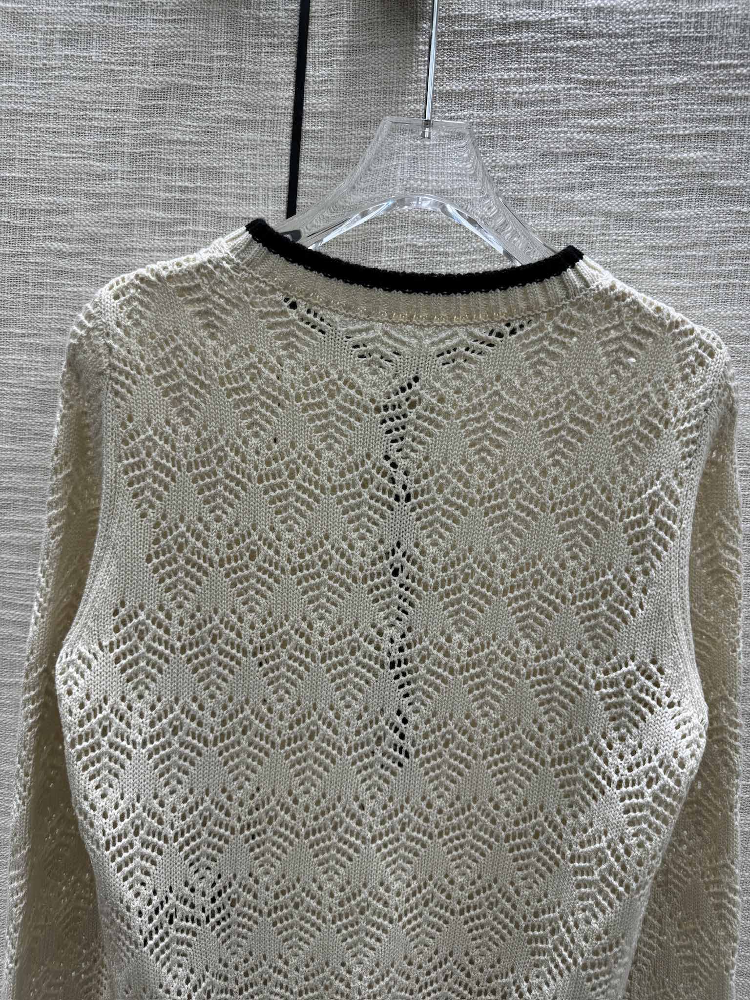 Chanel 2403 - Вязаный топ с ажурным узором