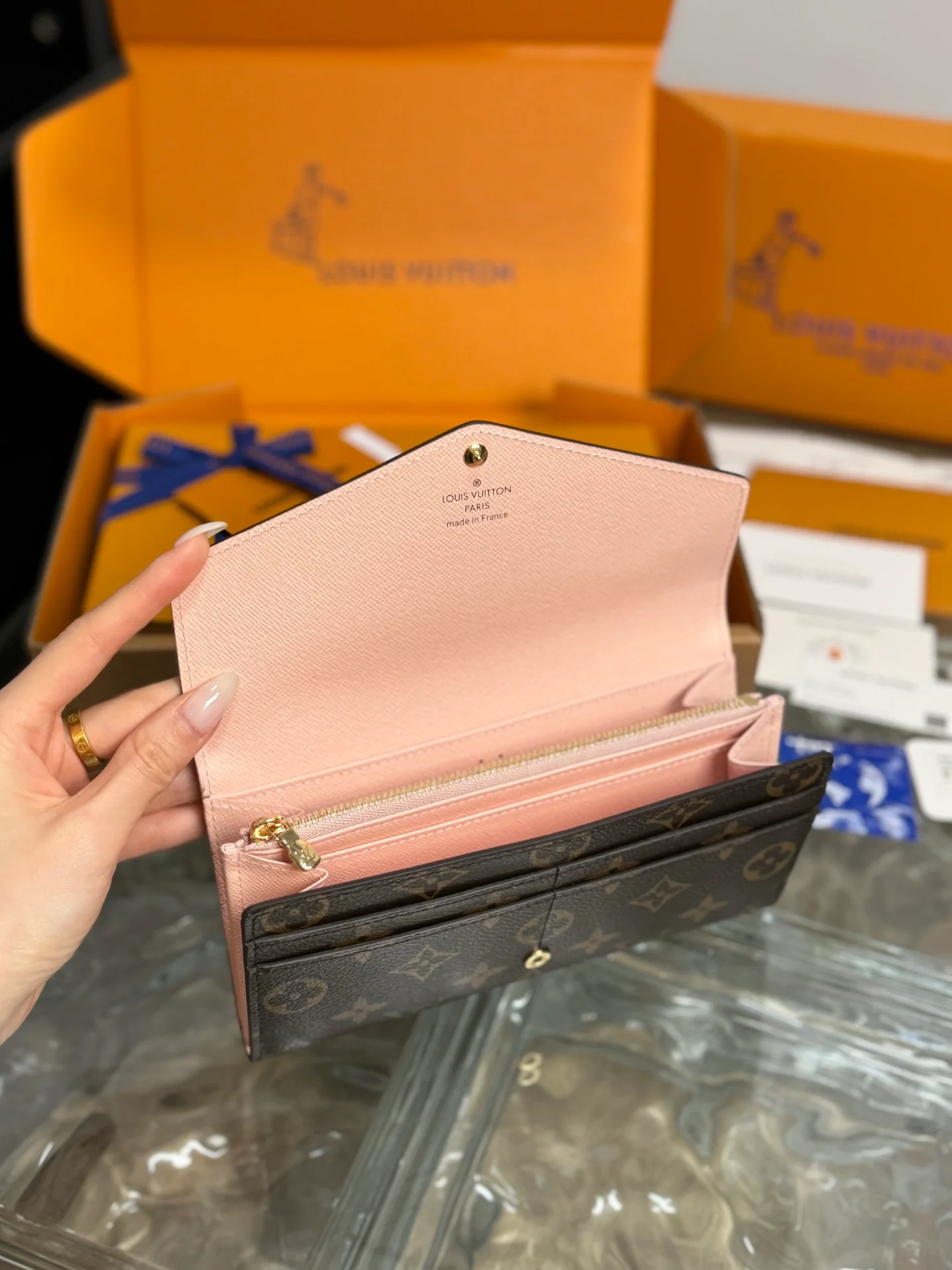 Кошелек-конверт LV-m62235-Sarah - розовый