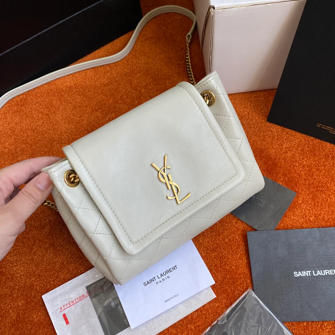 Мини-сумка YSL Monogram Mini Nolita Vintage с стеганым клапаном - 1 шт.