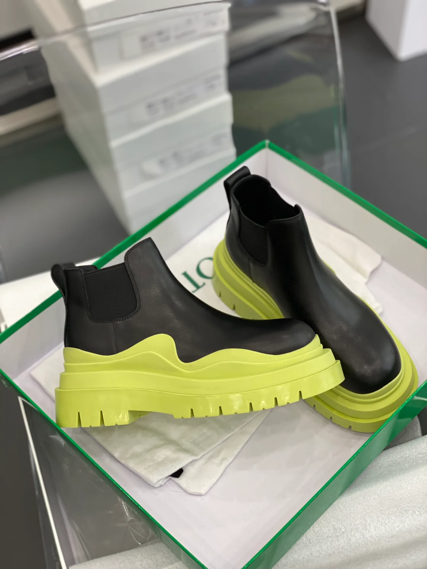 Обувь BV - BV - Желто-черная цветовая гамма - Ботильоны на платформе