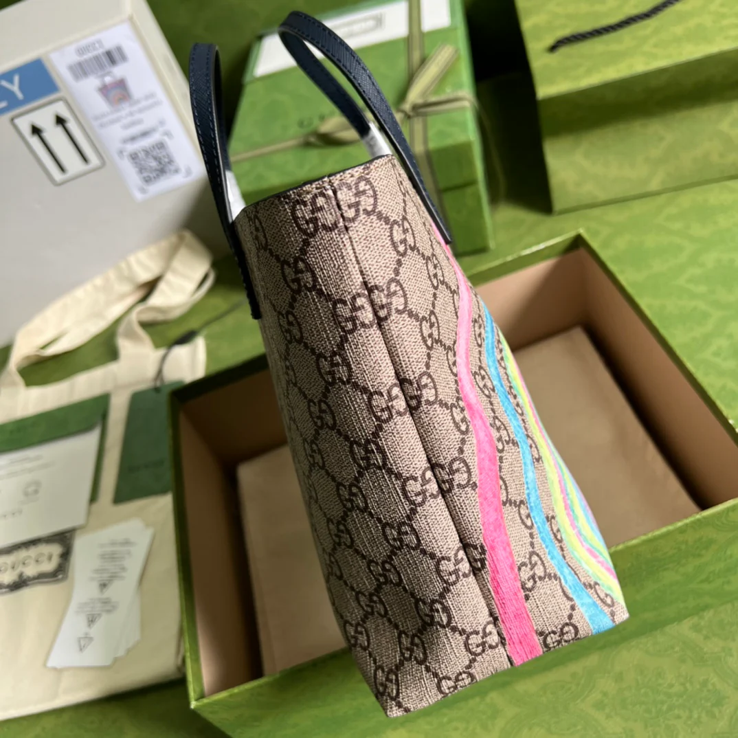 Сумка-тоут Gucci с радужным котом