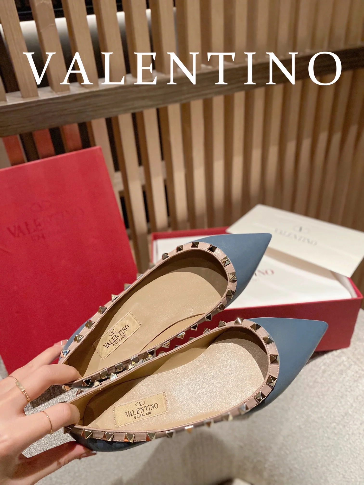 Классические балетки Valentino - синие