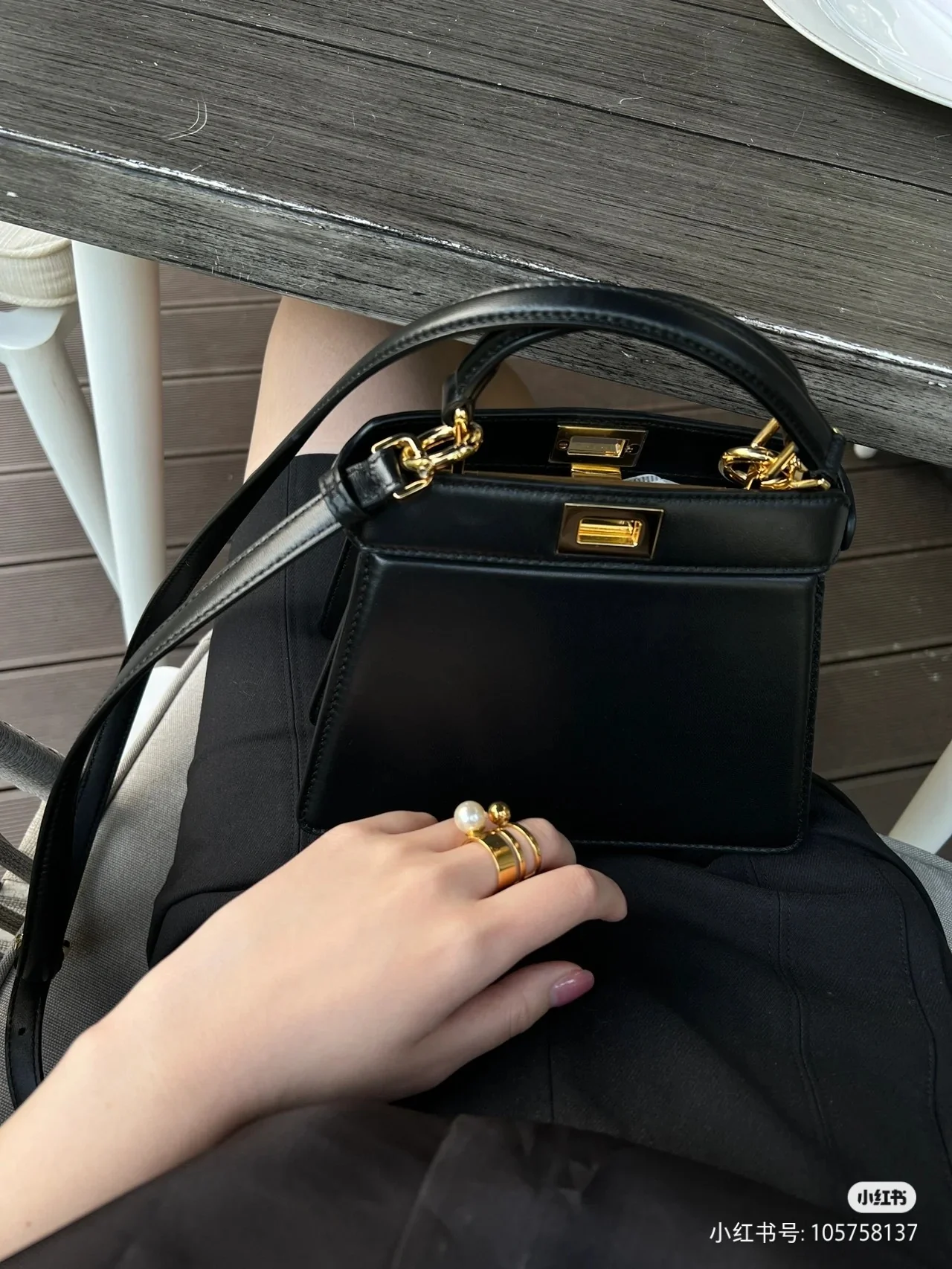 Fendi Peekaboo i See U Small Black Top Image