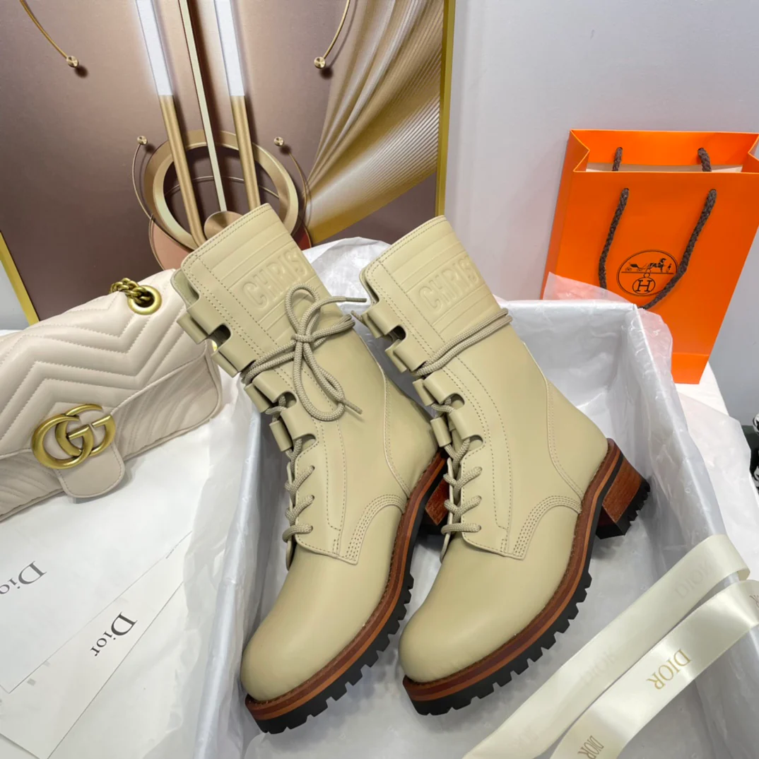 Dior - Сапоги до колена - Светло-зеленый цвет 