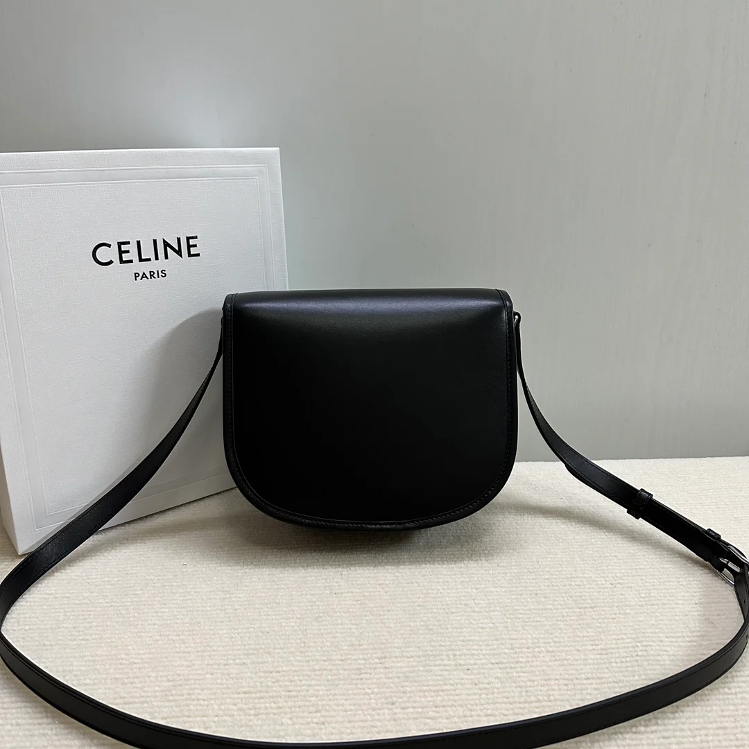 Кожаная сумка Celine-besace-triomphe с клапаном